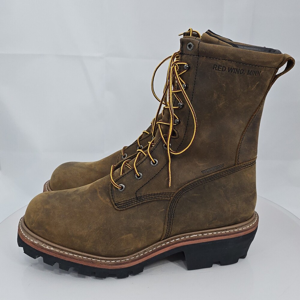 Red Wing 2219 Loggermax 9” Waterproof Safety Toe Boot Men 13 Factory 2nds New
